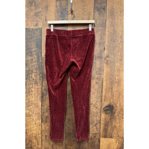 Vintage Juicy Couture Red Velour Pants Zippered Ankle Small EUC Y2K - Picture 3 of 6